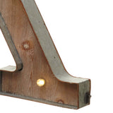Wood & Metal A-Z Battery Light Up Circus Letter, 41cm