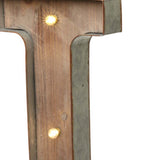 Wood & Metal A-Z Battery Light Up Circus Letter, 41cm