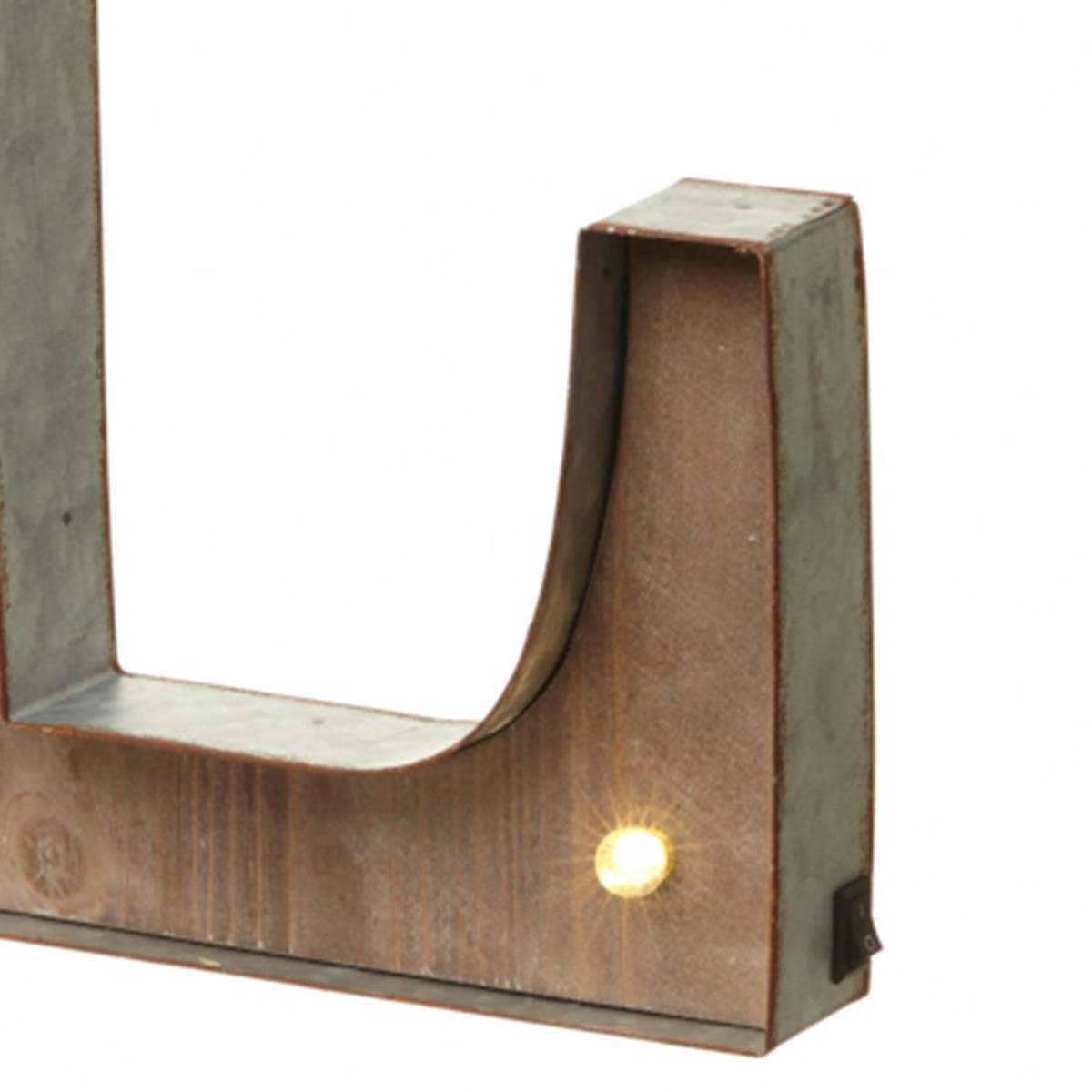 Wood & Metal A-Z Battery Light Up Circus Letter, 41cm