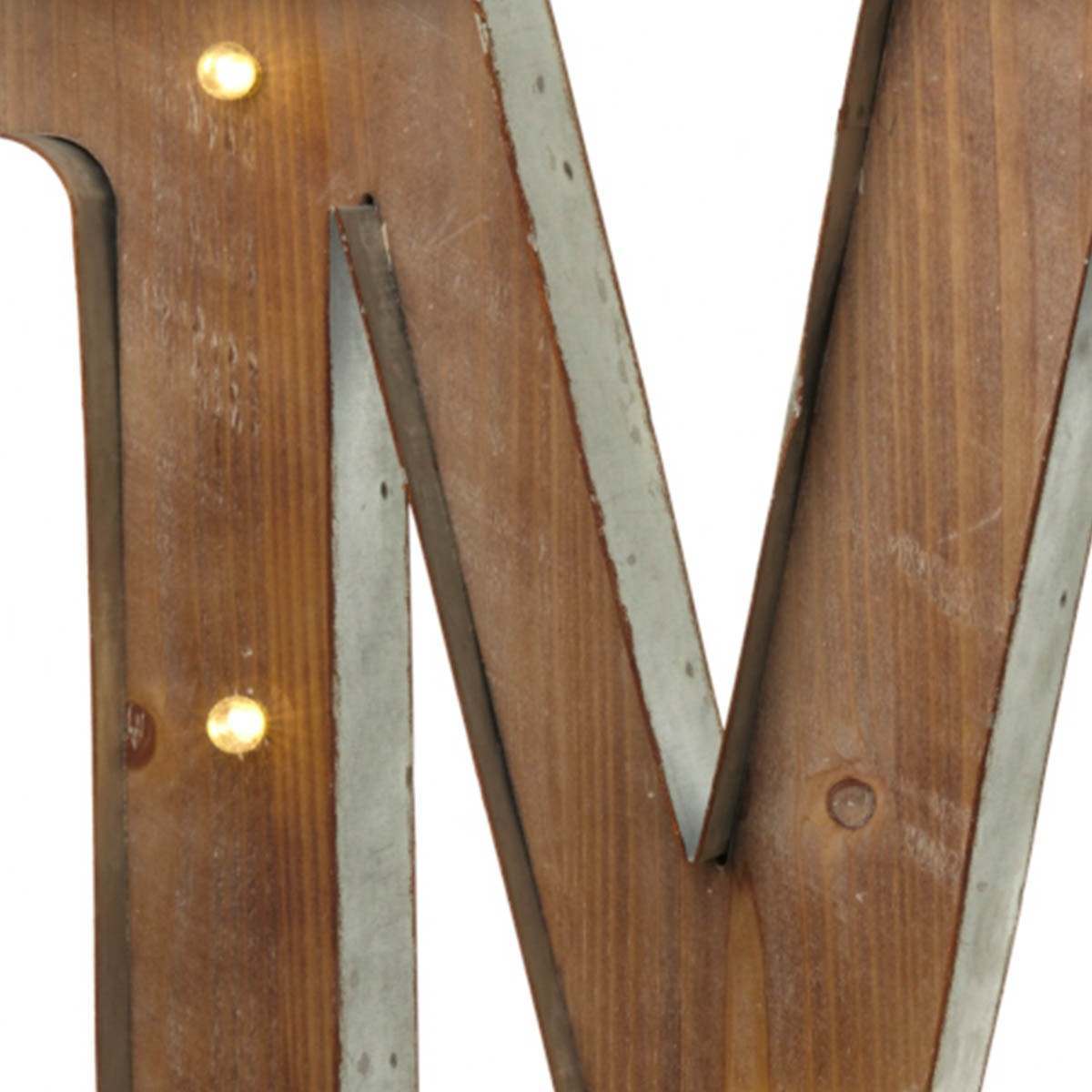 Wood & Metal A-Z Battery Light Up Circus Letter, 41cm