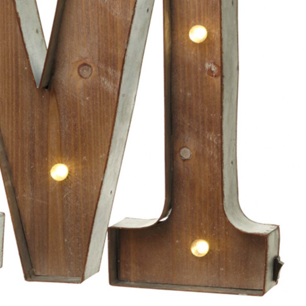 Wood & Metal A-Z Battery Light Up Circus Letter, 41cm