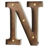 Wood & Metal A-Z Battery Light Up Circus Letter, 41cm