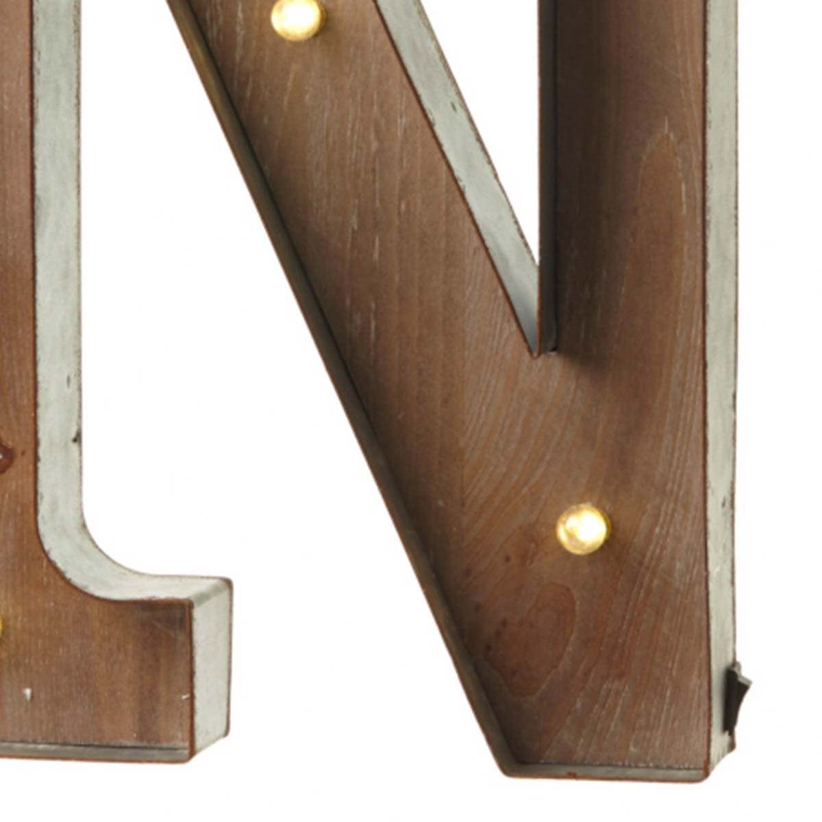 Wood & Metal A-Z Battery Light Up Circus Letter, 41cm