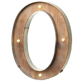 Wood & Metal A-Z Battery Light Up Circus Letter, 41cm
