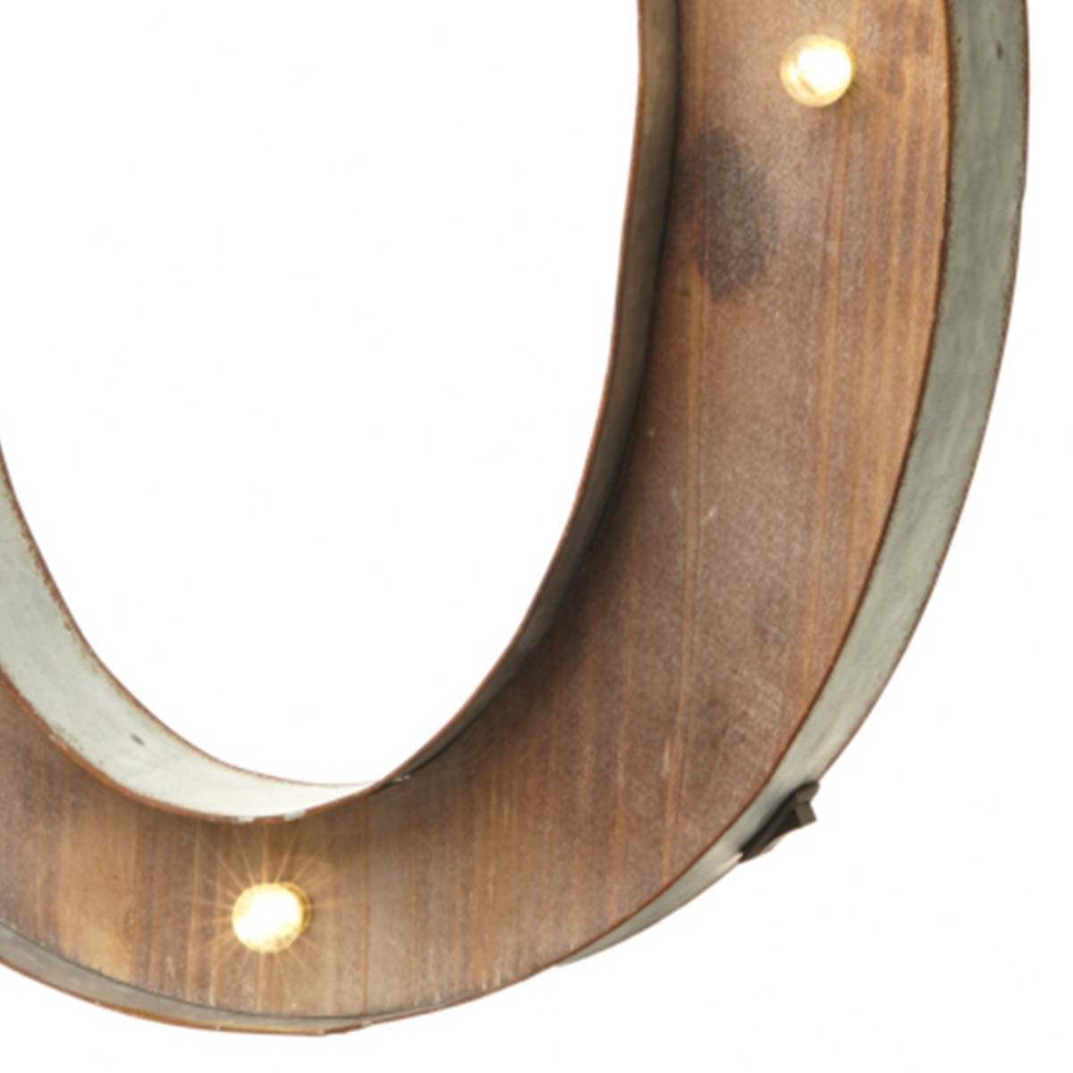Wood & Metal A-Z Battery Light Up Circus Letter, 41cm