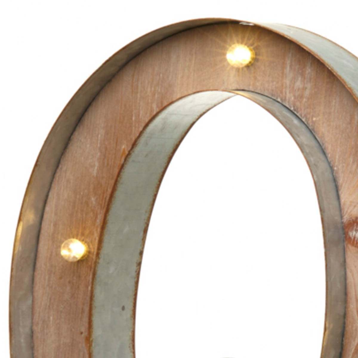 Wood & Metal A-Z Battery Light Up Circus Letter, 41cm