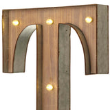 Wood & Metal A-Z Battery Light Up Circus Letter, 41cm
