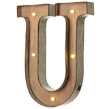Wood & Metal A-Z Battery Light Up Circus Letter, 41cm