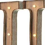 Wood & Metal A-Z Battery Light Up Circus Letter, 41cm