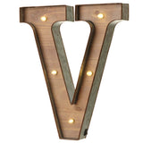 Wood & Metal A-Z Battery Light Up Circus Letter, 41cm