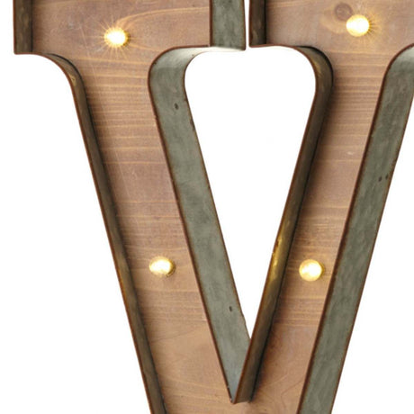 Wood & Metal A-Z Battery Light Up Circus Letter, 41cm