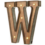 Wood & Metal A-Z Battery Light Up Circus Letter, 41cm