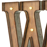 Wood & Metal A-Z Battery Light Up Circus Letter, 41cm