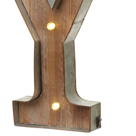 Wood & Metal A-Z Battery Light Up Circus Letter, 41cm