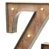 Wood & Metal A-Z Battery Light Up Circus Letter, 41cm