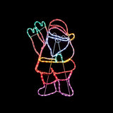 Outdoor Waving Santa Rope Light Christmas Silhouette