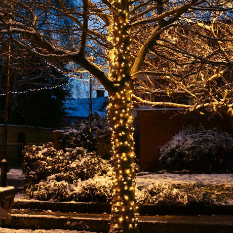 ConnectGo® Outdoor LED Fairy Lights, Connectable, Dark Green Cable