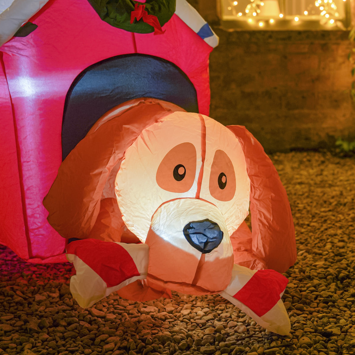 1.2m LED Outdoor Christmas Inflatable Dog House