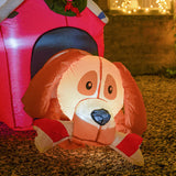 1.2m LED Outdoor Christmas Inflatable Dog House
