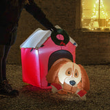 1.2m LED Outdoor Christmas Inflatable Dog House