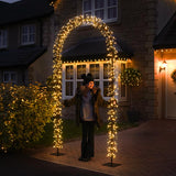 2.4m Warm White LED Outdoor Christmas Archway