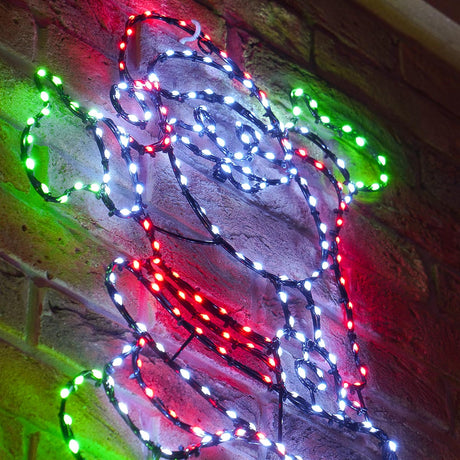60cm Flexibright Twinkle Santa Outdoor Christmas Silhouette