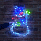 60cm Flexibright Twinkle Snowman Outdoor Christmas Silhouette
