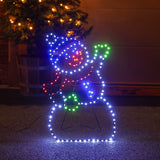 60cm Flexibright Twinkle Snowman Outdoor Christmas Silhouette