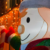 2.4m Plush LED Outdoor Christmas Inflatable Elf