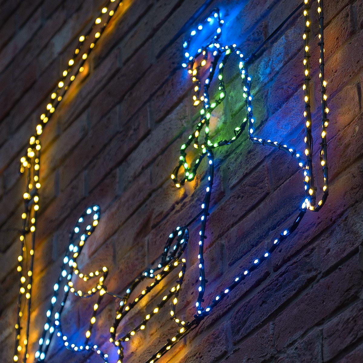 1.1m Flexibright Twinkle LED Nativity Scene Outdoor Christmas Silhouette