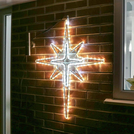 ConnectPro® 95cm Aluminium Outdoor Rope Light Christmas North Star with Twinkle LEDs