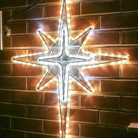 ConnectPro® 95cm Aluminium Outdoor Rope Light Christmas North Star with Twinkle LEDs