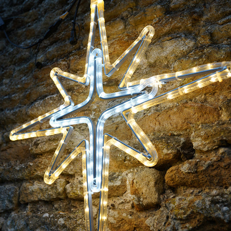 ConnectPro® 95cm Aluminium Outdoor Rope Light Christmas North Star with Twinkle LEDs