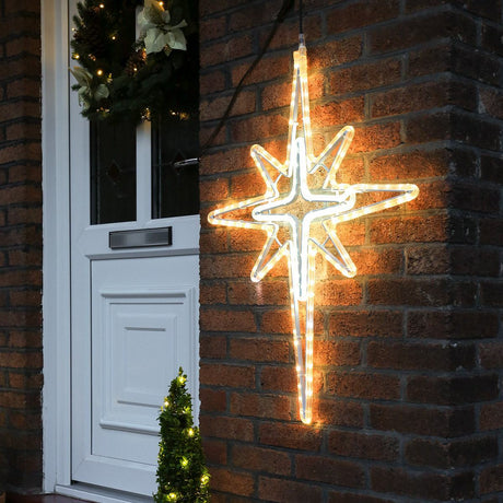 ConnectPro® 95cm Aluminium Outdoor Rope Light Christmas North Star with Twinkle LEDs