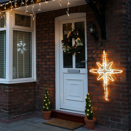 ConnectPro® 95cm Aluminium Outdoor Rope Light Christmas North Star with Twinkle LEDs