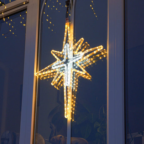 ConnectPro® 95cm Aluminium Outdoor Rope Light Christmas North Star with Twinkle LEDs