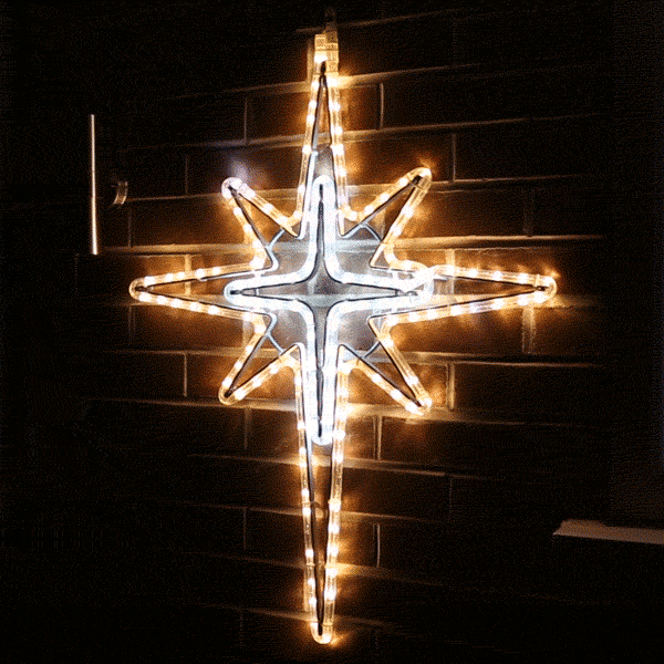 ConnectPro® 95cm Aluminium Outdoor Rope Light Christmas North Star with Twinkle LEDs
