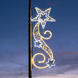 ConnectPro® 1.7m Commercial Christmas Light Lamp Post Motif Shooting Star with Twinkle LEDs