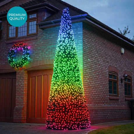 4m Outdoor Commercial Smart App Controlled Twinkly Plus Christmas Cone Tree