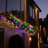 ConnectGo® 2.7m Outdoor Green Commercial Pre Lit Christmas Garland