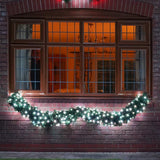 ConnectGo® 2.7m Outdoor Green Commercial Pre Lit Christmas Garland