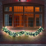 ConnectGo® 2.7m Outdoor Green Commercial Pre Lit Christmas Garland