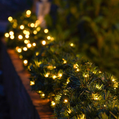 ConnectGo® 2.7m Outdoor Green Commercial Pre Lit Christmas Garland