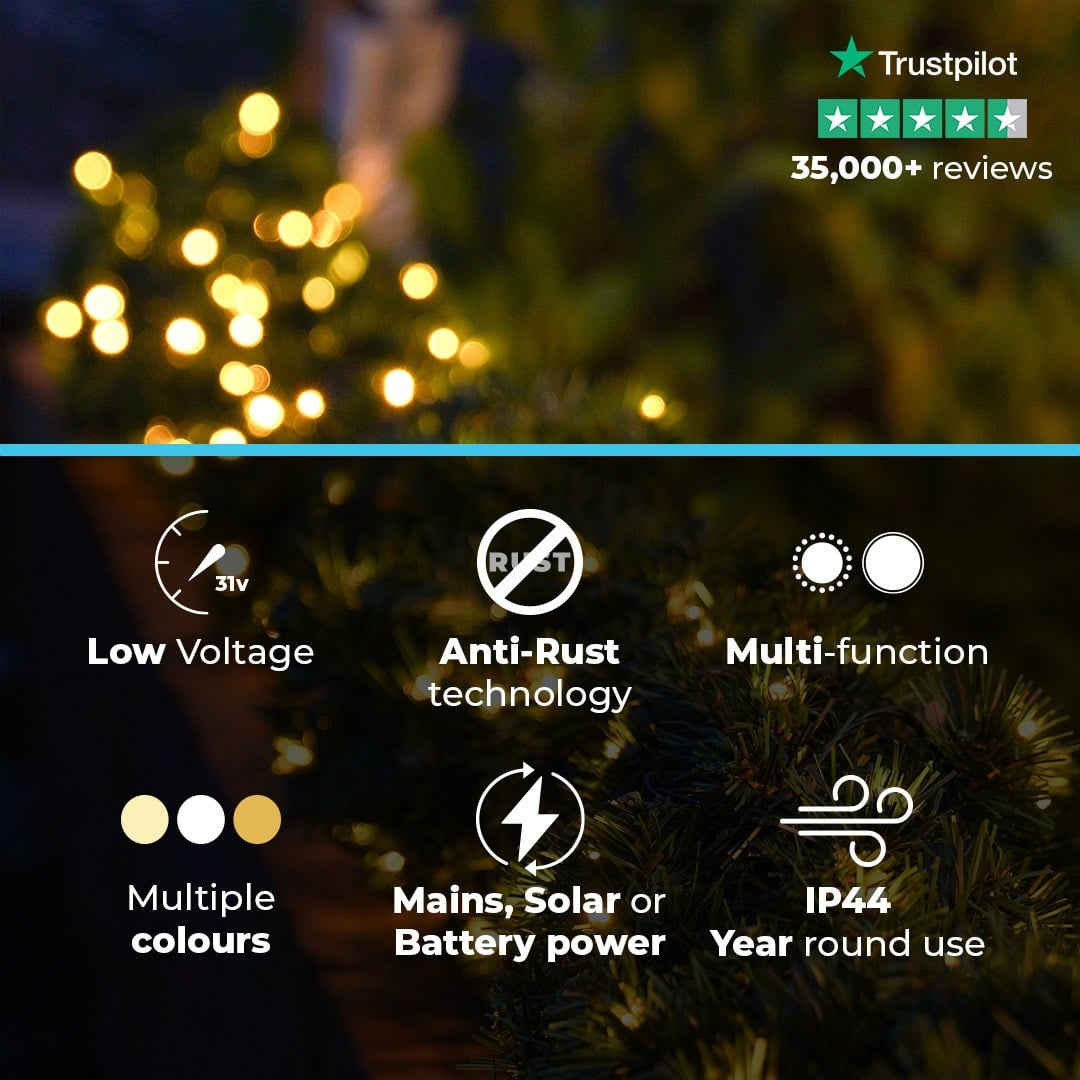 ConnectGo® 2.7m Outdoor Green Commercial Pre Lit Christmas Garland