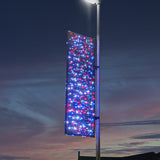 2m Outdoor Commercial Smart App Controlled Rectangle Lamp Post Motif, TwinklyPro® LEDs