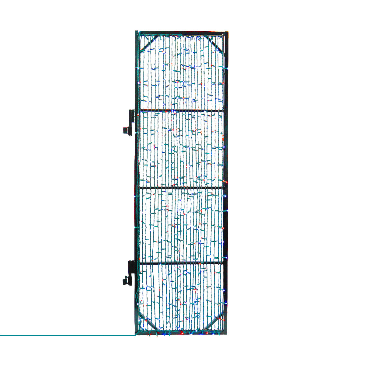 2m Outdoor Commercial Smart App Controlled Rectangle Lamp Post Motif, TwinklyPro® LEDs