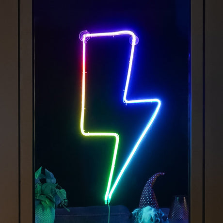73cm Smart App Controlled Twinkly Indoor Flex lightning Bolt Silhouette - Gen II