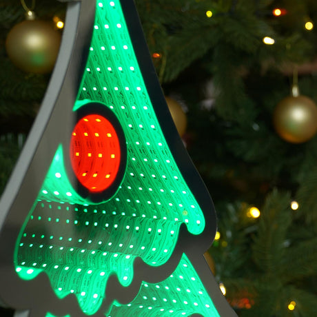 90cm Outdoor Infinity Mirror Christmas Silhouette or Freestanding Christmas Tree