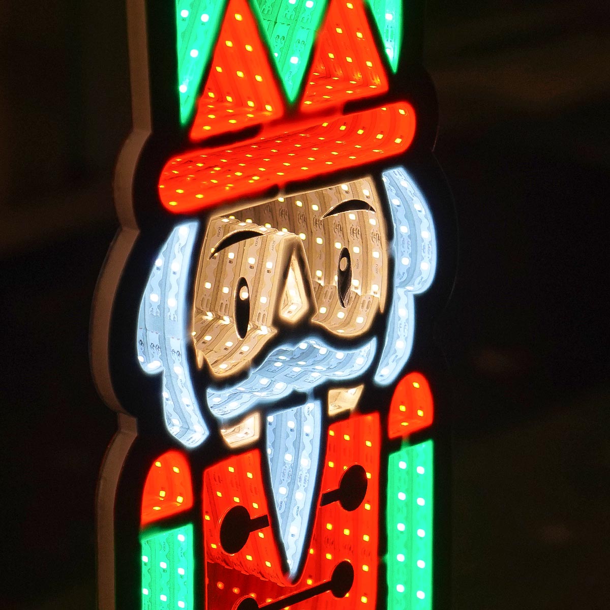 90cm Outdoor Infinity Mirror Christmas Silhouette or Freestanding Nutcracker