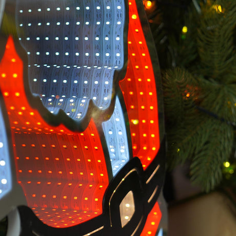 90cm Outdoor Infinity Mirror Christmas Silhouette or Freestanding Santa
